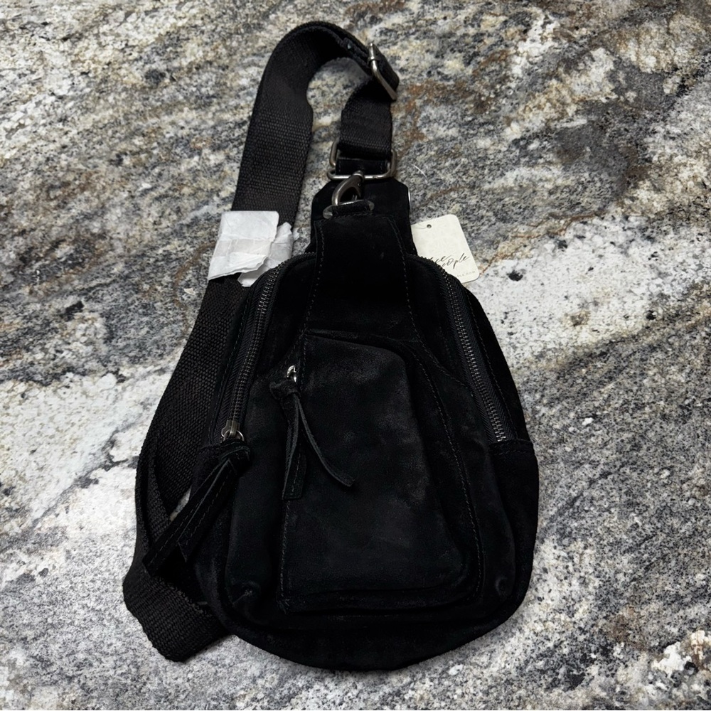 Free People Black Crossbody Bag